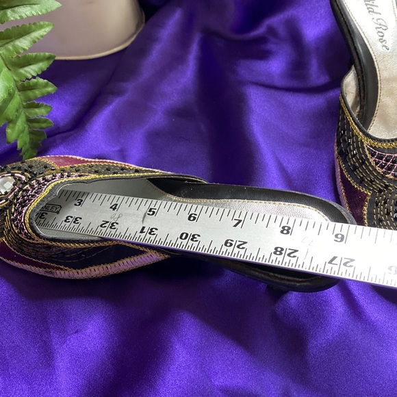 New 📌 Wild Rose slip on Sandals - Mules with beautiful  Beading - Picture 9 of 13